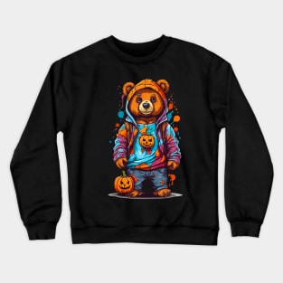 Halloween Bear - Cute Cartoon Bear Crewneck Sweatshirt